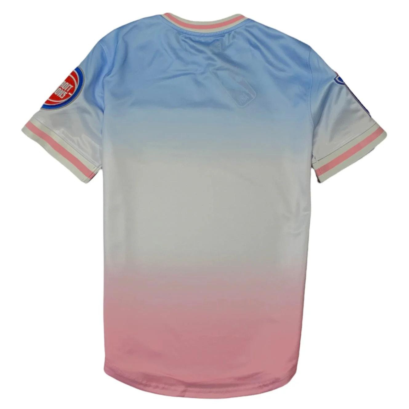 Pro Standard Detroit Pistons Team T Shirt (Blue/White/Pink) BDP153812-BWP - Image 2