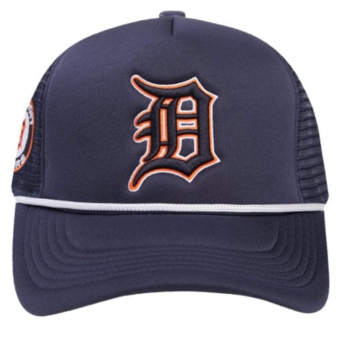 Pro Standard Detroit Tigers 2 Tone Wordmark Foam Front Trucker (Midnight Blue) - Image 2