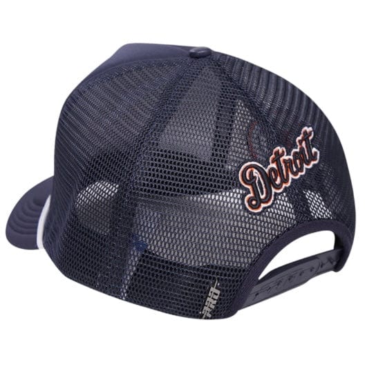Pro Standard Detroit Tigers 2 Tone Wordmark Foam Front Trucker (Midnight Blue) - Image 5