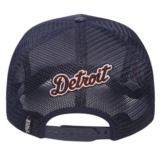 Pro Standard Detroit Tigers 2 Tone Wordmark Foam Front Trucker (Midnight Blue) - Image 6