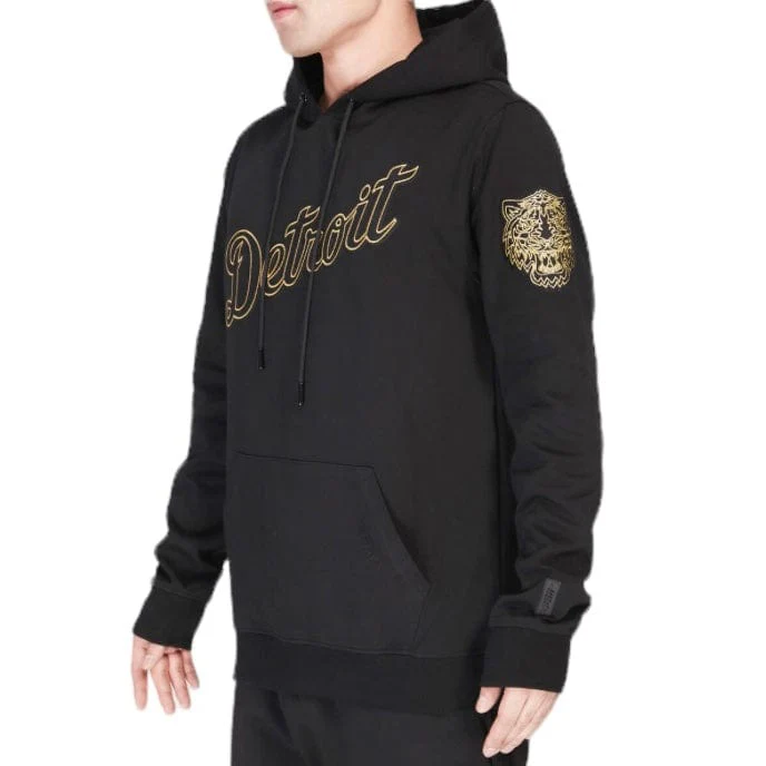 Pro Standard Detroit Tigers Black & Gold DK Pullover Hoodie (Black) - Image 3