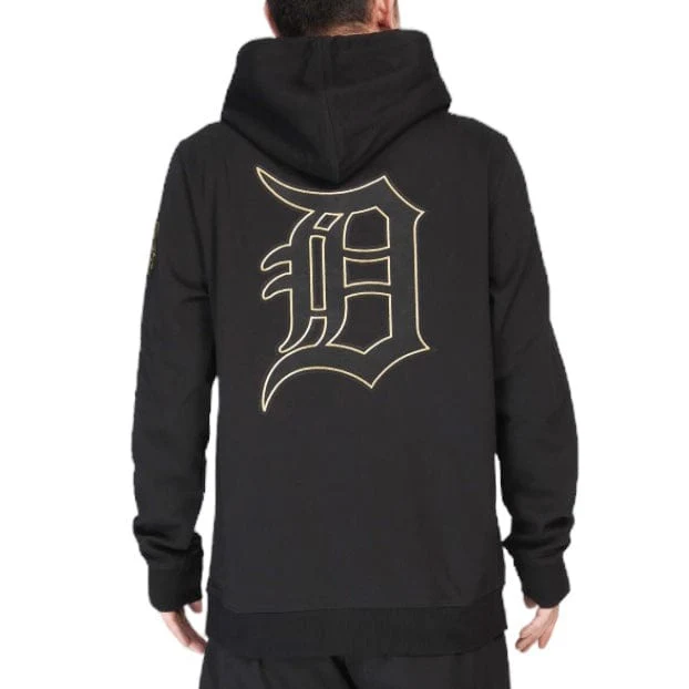 Pro Standard Detroit Tigers Black & Gold DK Pullover Hoodie (Black) - Image 4