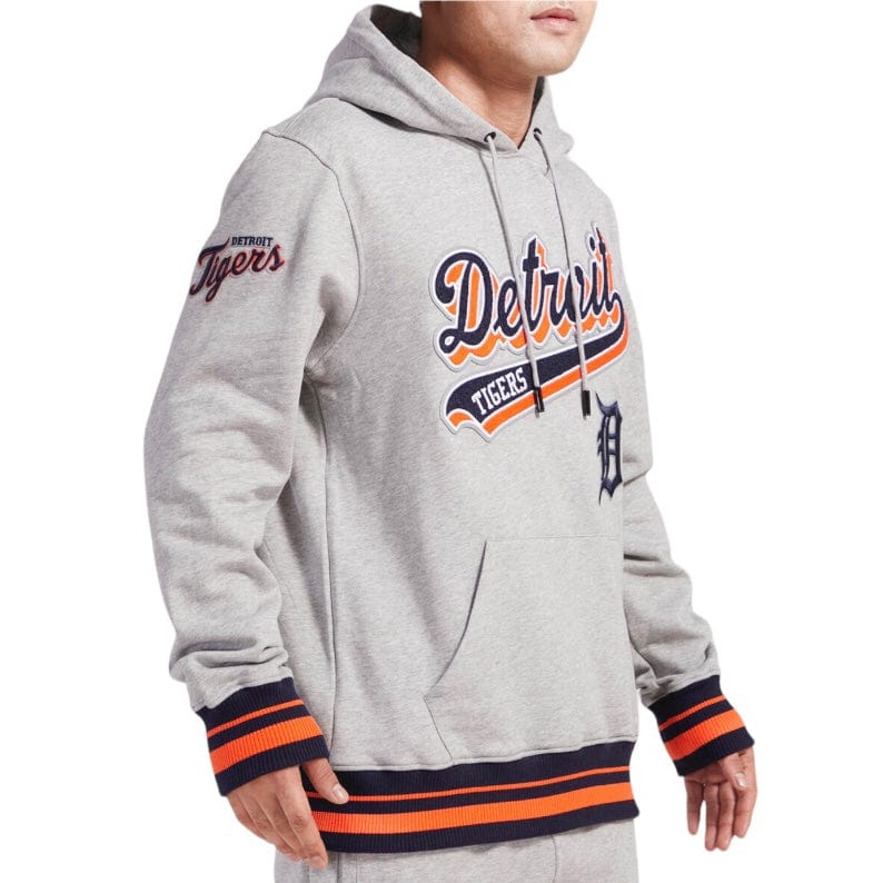 Pro Standard Detroit Tigers Brushed Back French Terry Hoodie (Heather Grey) - Image 2