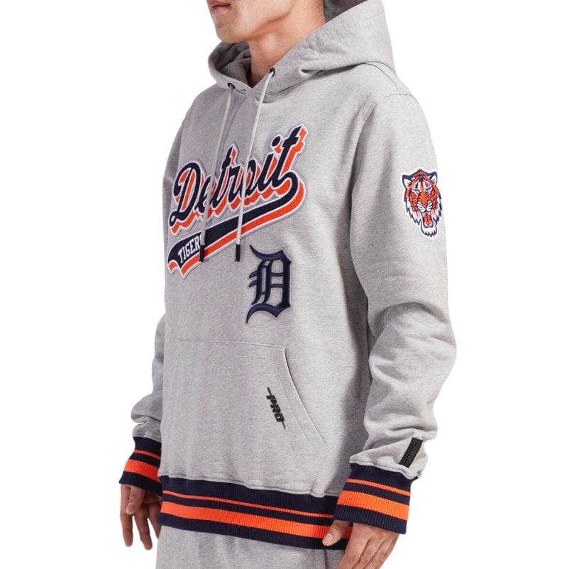 Pro Standard Detroit Tigers Brushed Back French Terry Hoodie (Heather Grey) - Image 3