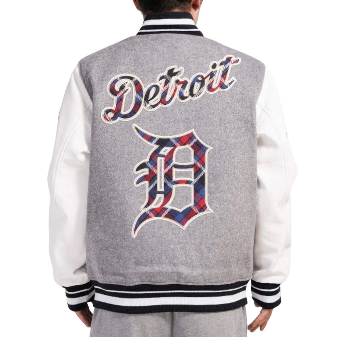 Pro Standard Detroit Tigers Pro Prop Varsity Jacket (H.Grey/White) LDT6313248 - Image 4