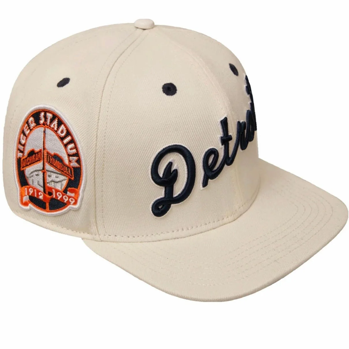 Pro Standard Detroit Tigers Retro Classic Wordmark Snapback (Eggshell) - Image 2