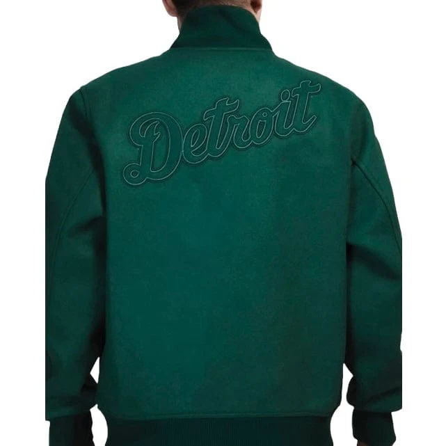 Pro Standard Detroit Tigers Wool Varsity Jacket (Forest) - Image 4