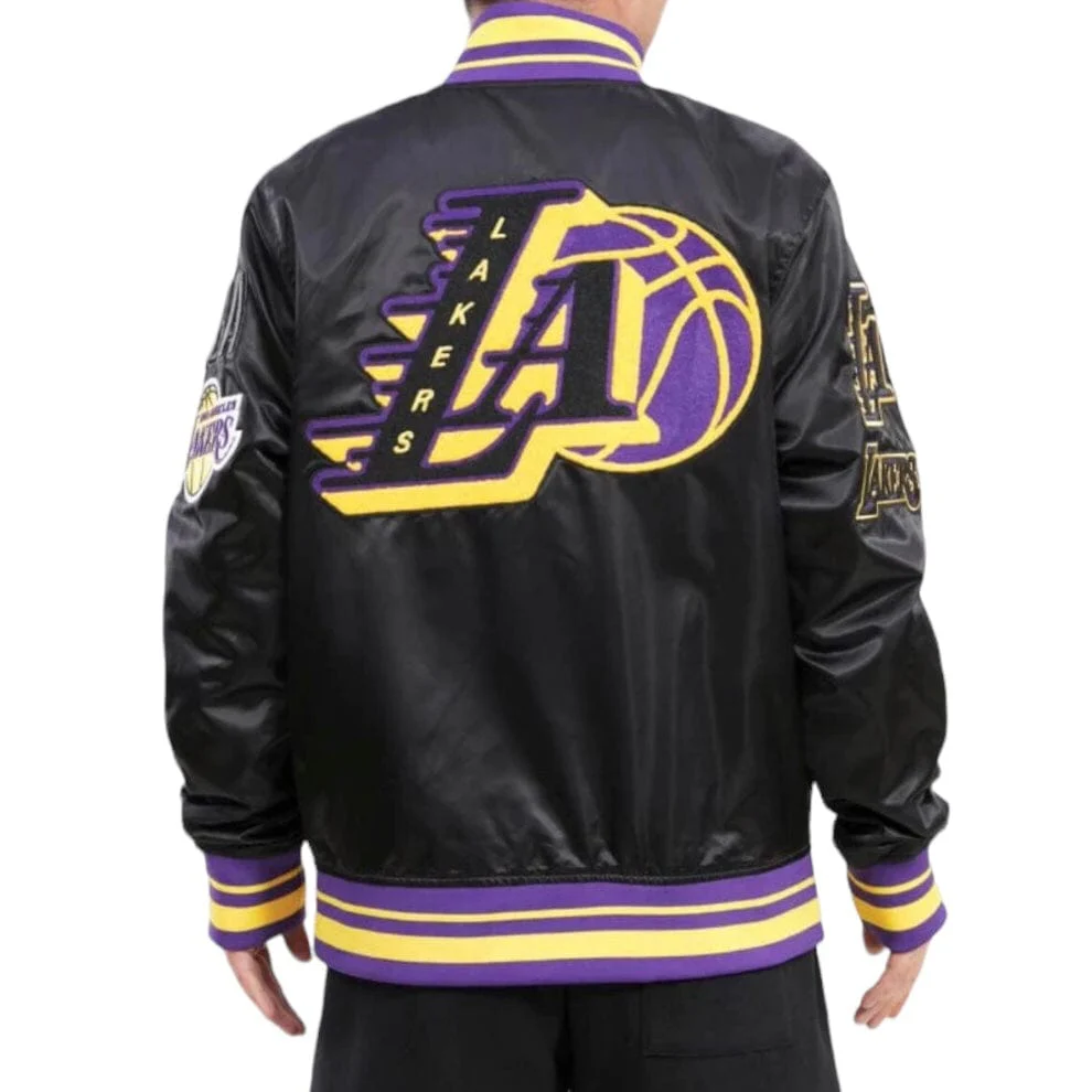Pro Standard Los Angeles Lakers Mash Up Satin Jacket (Black) BLL654292 - Image 4
