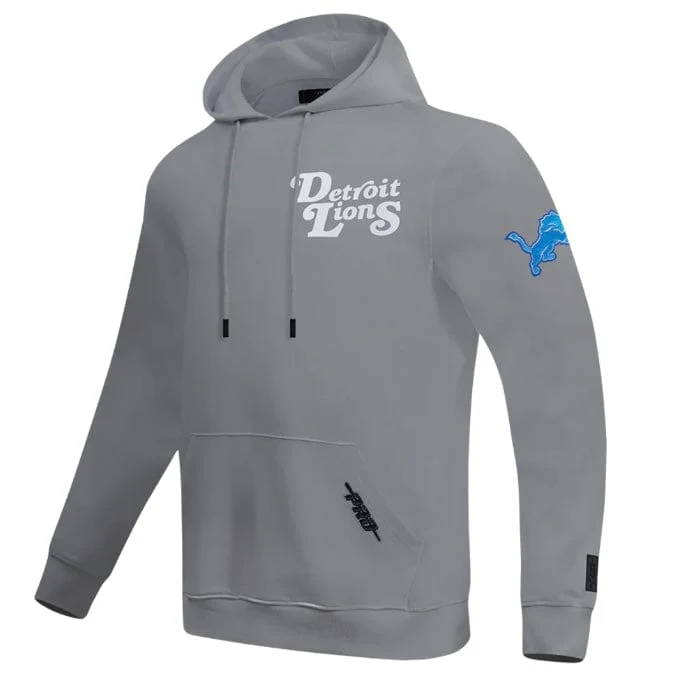 Pro Standard NFL Detroit Lions Souvenir Fleece Pullover Hoodie (Gray) - Image 2