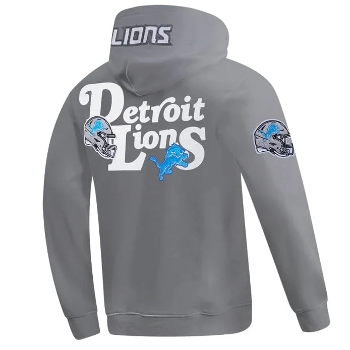 Pro Standard NFL Detroit Lions Souvenir Fleece Pullover Hoodie (Gray) - Image 4