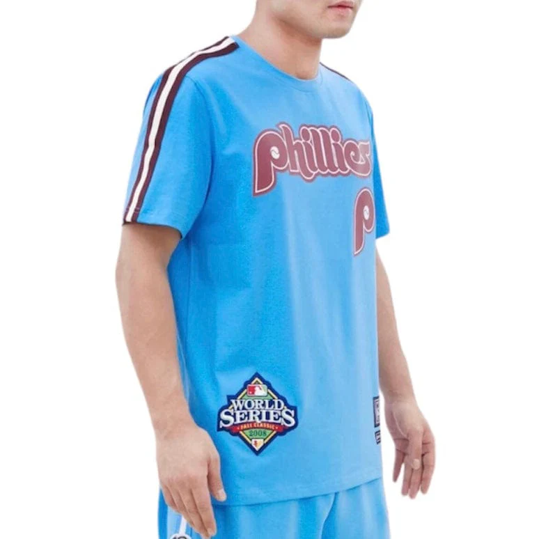 Pro Standard Philadelphia Phillies Logo Tee (Unversity Blue/Wine) LPH133624-UNW - Image 2