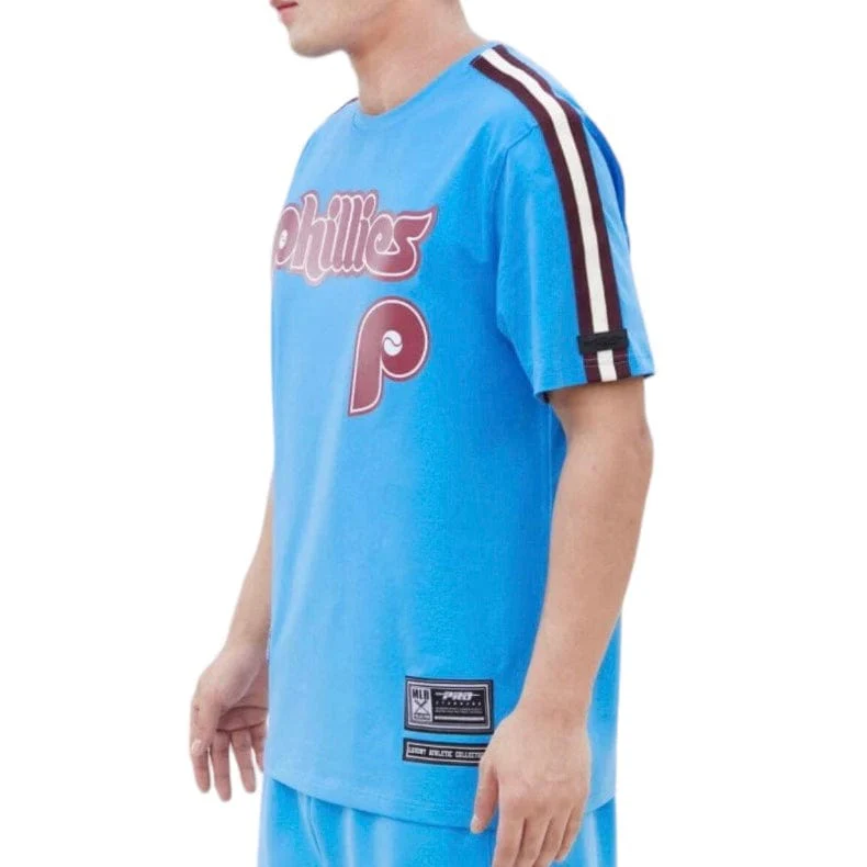 Pro Standard Philadelphia Phillies Logo Tee (Unversity Blue/Wine) LPH133624-UNW - Image 3