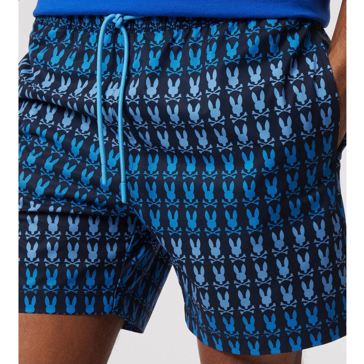 Psycho Bunny Barker All Over Print Swim Trunk (Navy) B6W151Y1PO - Image 2