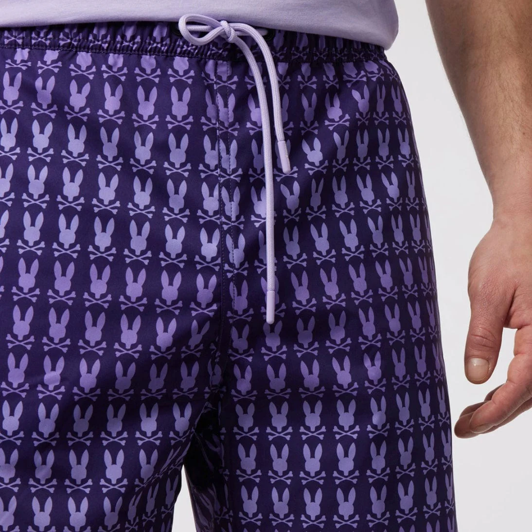 Psycho Bunny Barker All Over Print Swim Trunk (Purple) B6W151Y1PO - Image 2