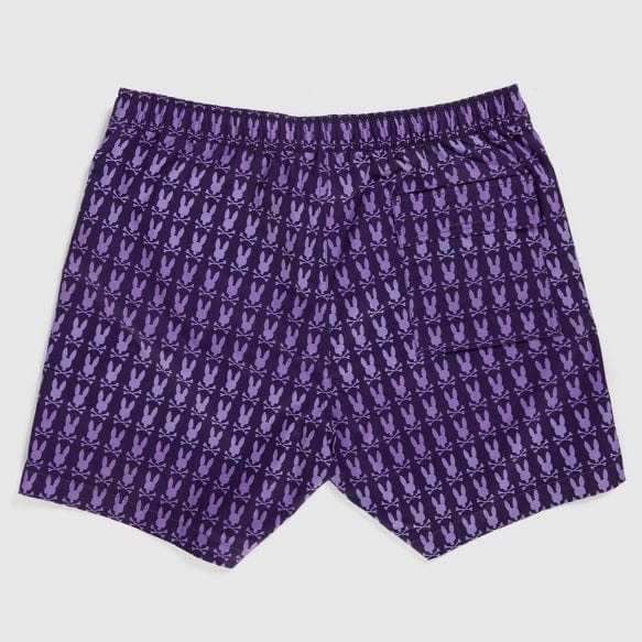 Psycho Bunny Barker All Over Print Swim Trunk (Purple) B6W151Y1PO - Image 6