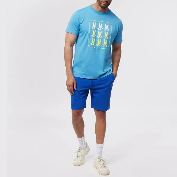 Psycho Bunny Barker Graphic Tee (Cool Blue) B6U141Y1PC - Image 4