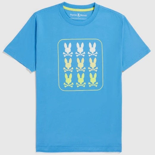 Psycho Bunny Barker Graphic Tee (Cool Blue) B6U141Y1PC - Image 5