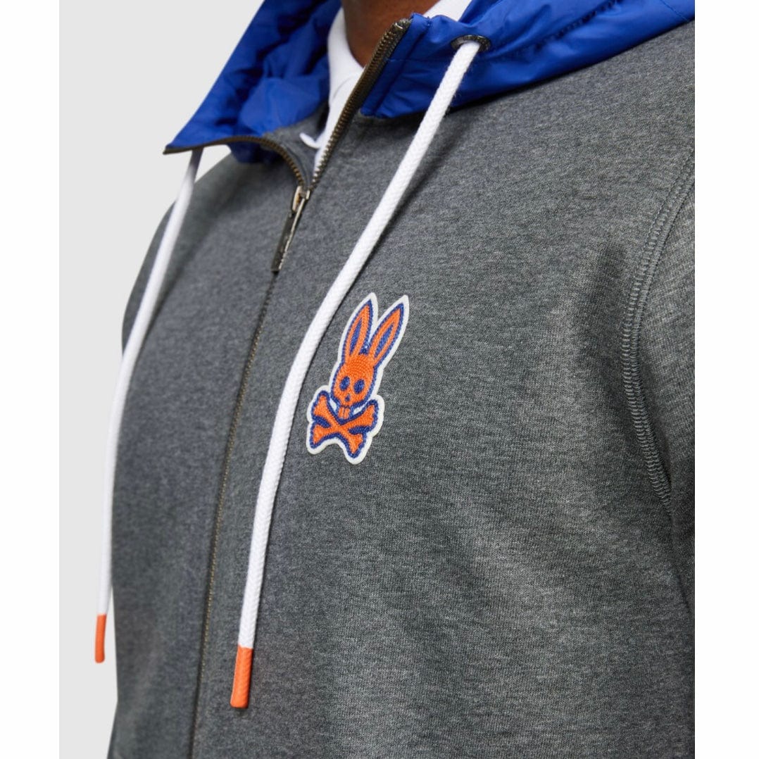Psycho Bunny Bayles Chain Stitch Hoodie (Heather Storm) B6H313Q1FT - Image 3