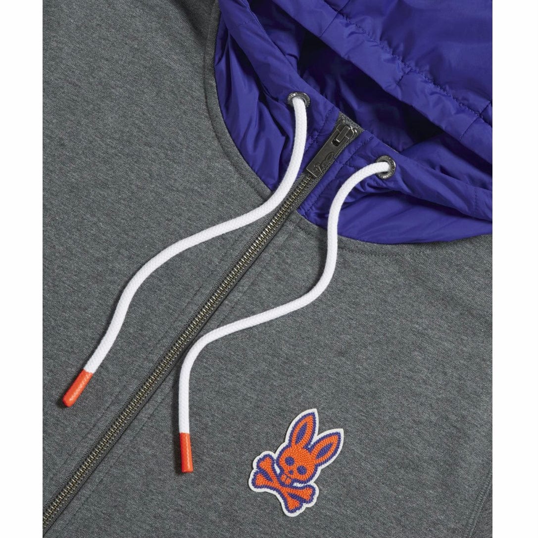 Psycho Bunny Bayles Chain Stitch Hoodie (Heather Storm) B6H313Q1FT - Image 6