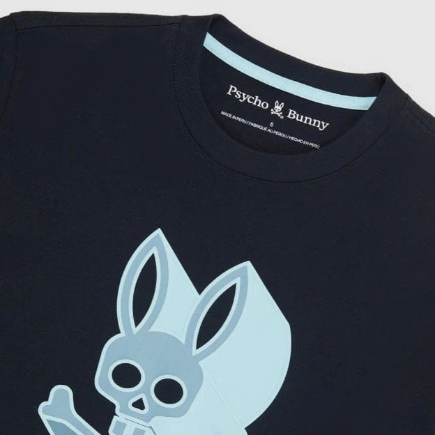 Psycho Bunny Dayton Graphic Tee (Navy) B6U232Y1PC - Image 6