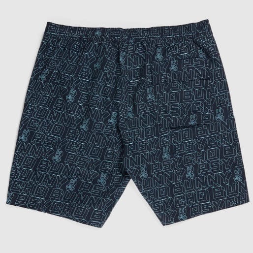 Psycho Bunny Dayton Long All Over Print Swim Trunk (Navy) B6W206Y1PO - Image 6