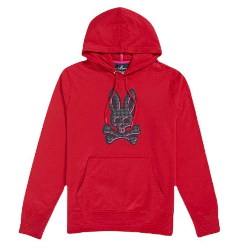 Psycho Bunny Drake Popover Hoodie (Intense Red) B6H630R1FT - Image 3