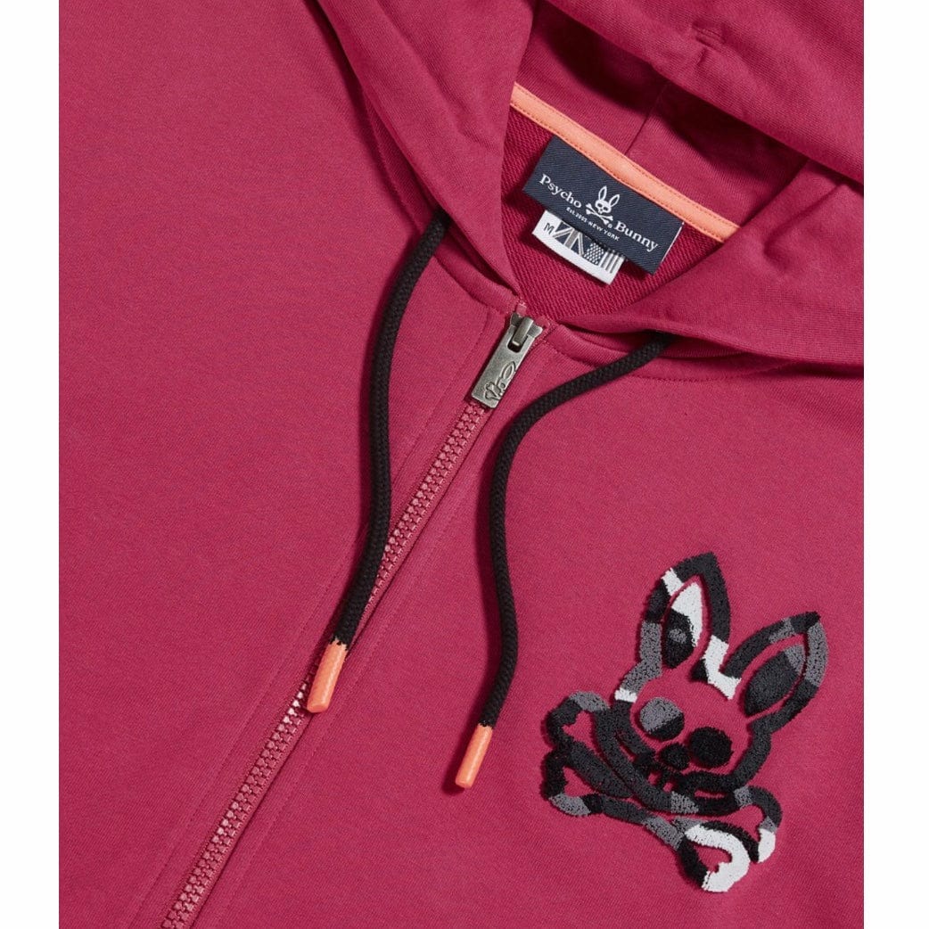 Psycho Bunny Howgate Camo Hoodie (Cranberry) B6H209Q1FT - Image 2