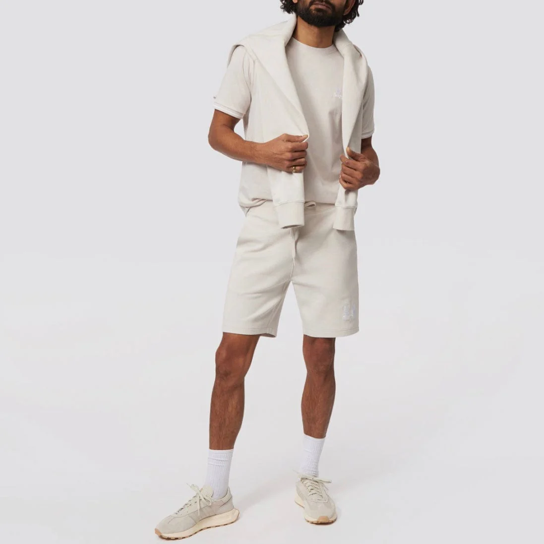 Psycho Bunny Kingwood Sweatshort (Natural Linen) B6R936Y1FT - Image 4