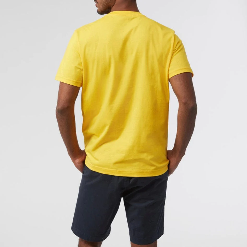 Psycho Bunny Mens Classic Crew Neck Tee (Desert Marigold) B6U014T1PC - Image 3