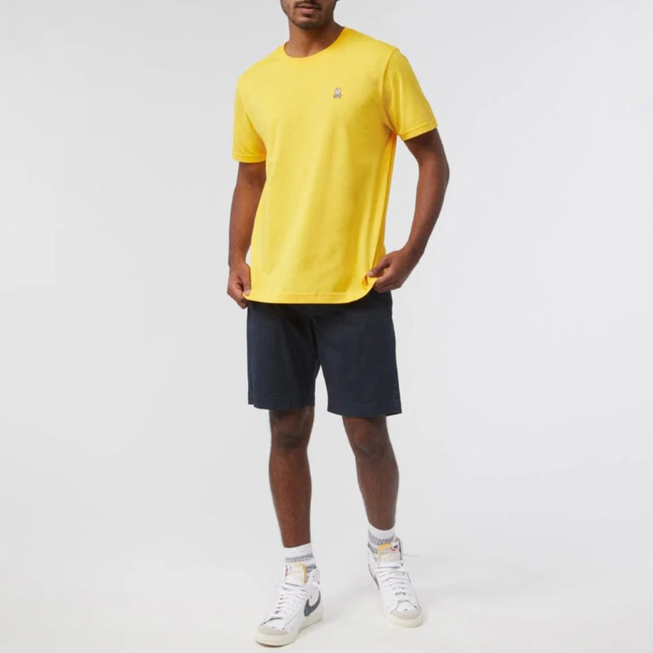 Psycho Bunny Mens Classic Crew Neck Tee (Desert Marigold) B6U014T1PC - Image 4