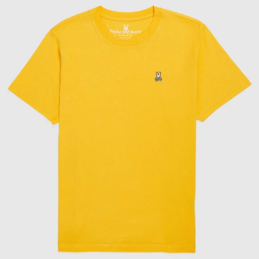 Psycho Bunny Mens Classic Crew Neck Tee (Desert Marigold) B6U014T1PC - Image 5