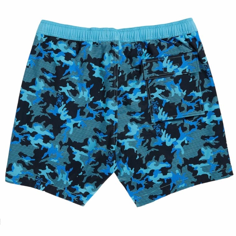 Psycho Bunny Rye All Over Print Swim Trunk (Navy) B6W913Y1PO - Image 2