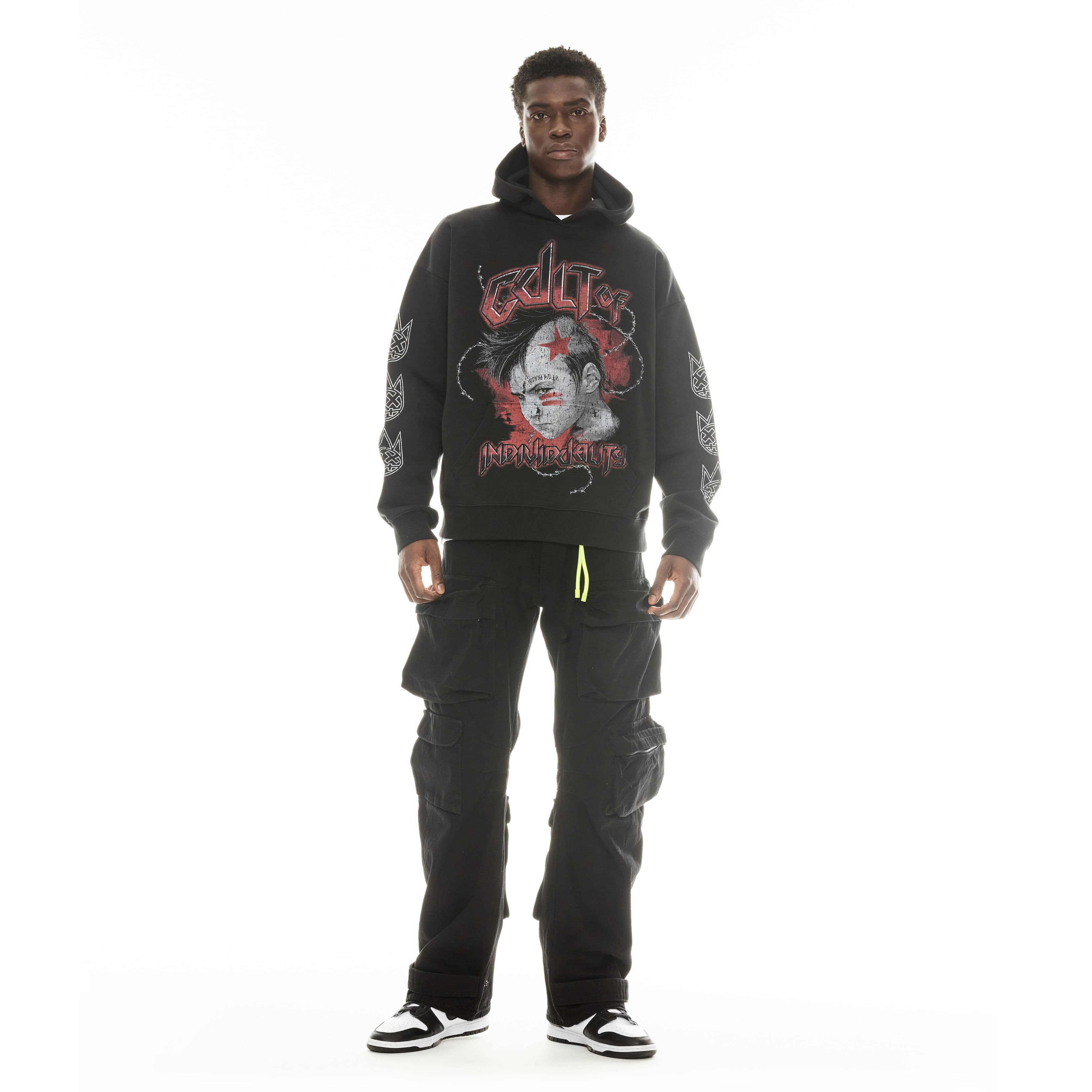 PULLOVER SWEATSHIRT IN BLACK - Image 3