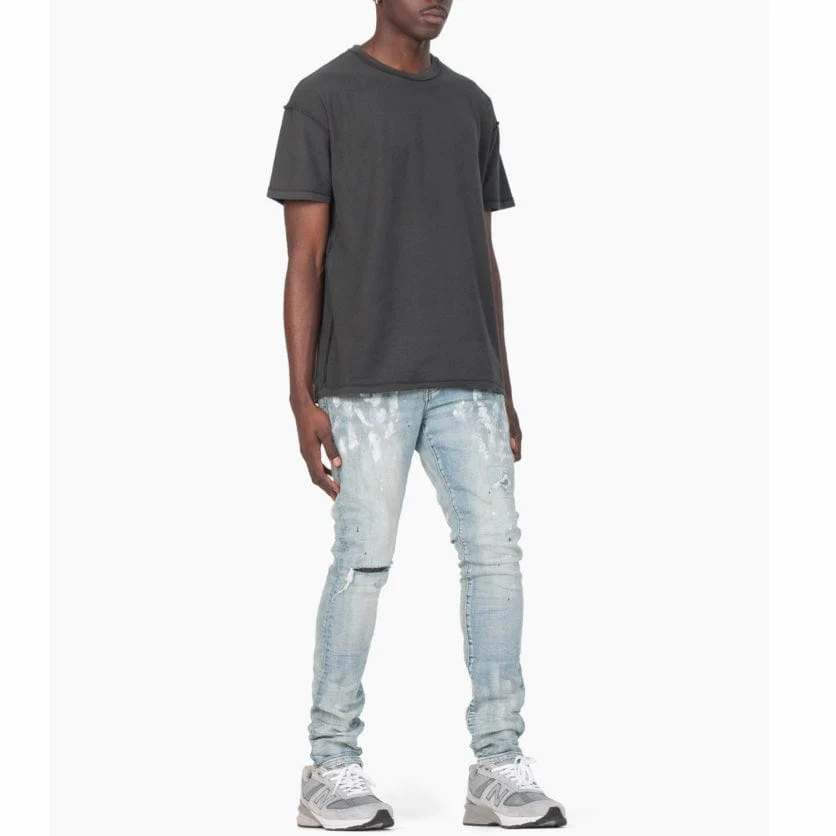 Purple Brand Blowout Low Rise Skinny Jean (Light Indigo Paint) P001-LIA - Image 3