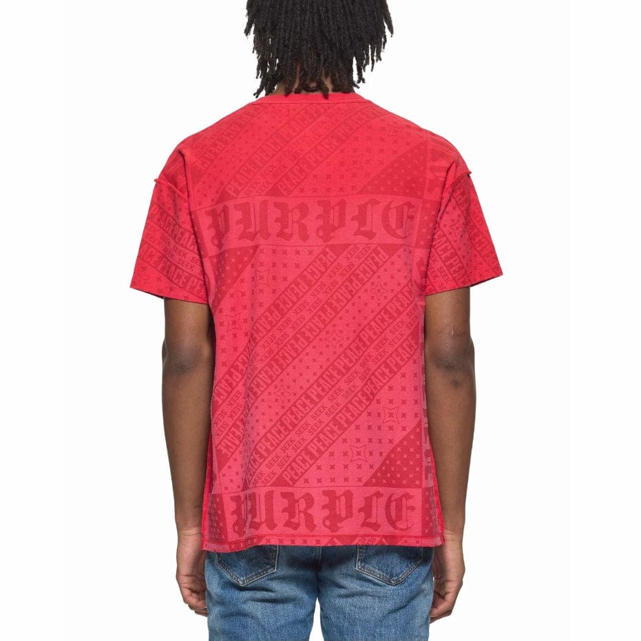 Purple Brand Flag Bandana Inside Out Tee (Core Red) P101-JFCR324 - Image 2