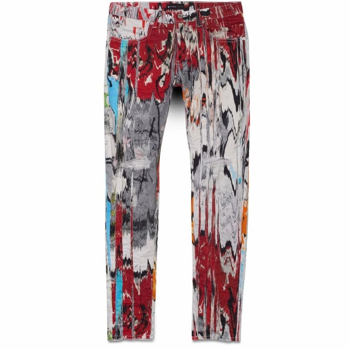 Purple Brand Glitch Flamestitch Digital Print Jean (Multi Aop) P001-MGFP223 - Image 3