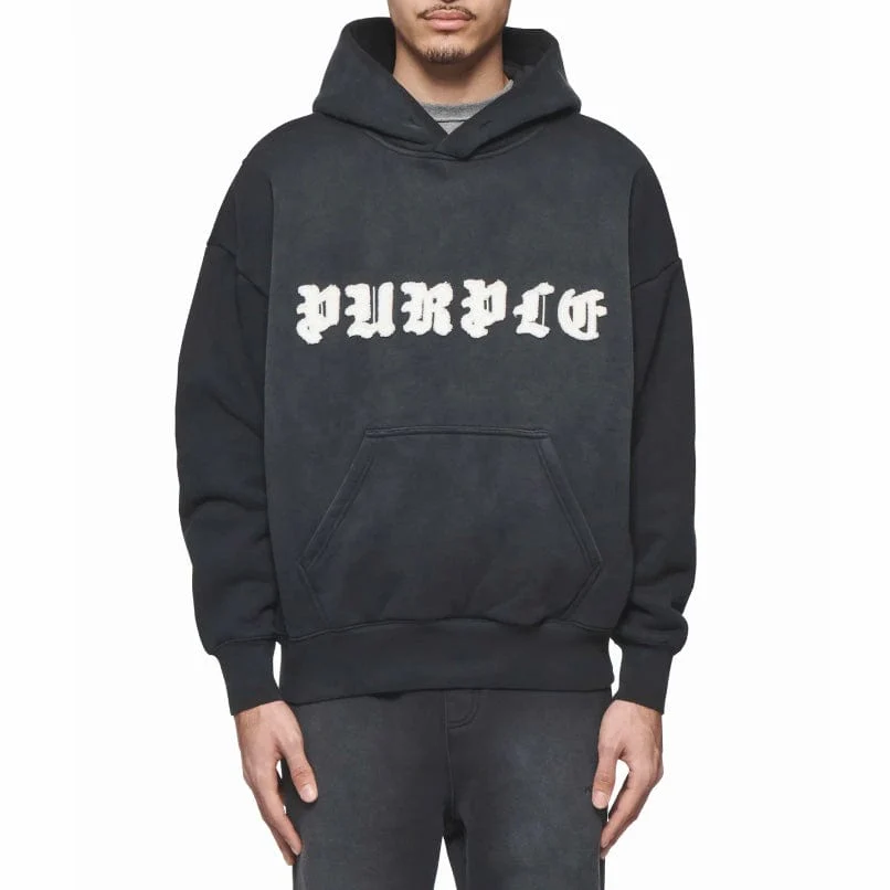 Purple Brand Gothic Applique Hoodie (Black) P401-HBGW424