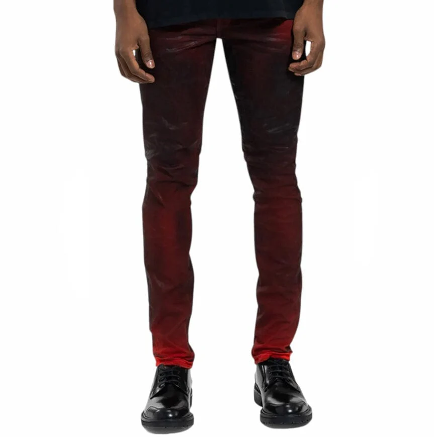Purple Brand Molten Lava Coated Denim (Red) P001-MLCC423