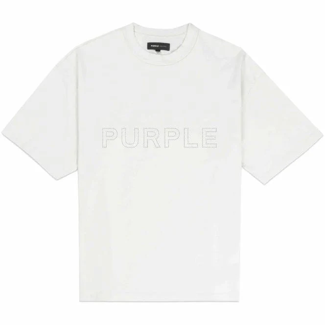 Purple Brand Oversized SS Crystal Coconut Milk Tee (Off White) P123-MMCM224 - Image 3