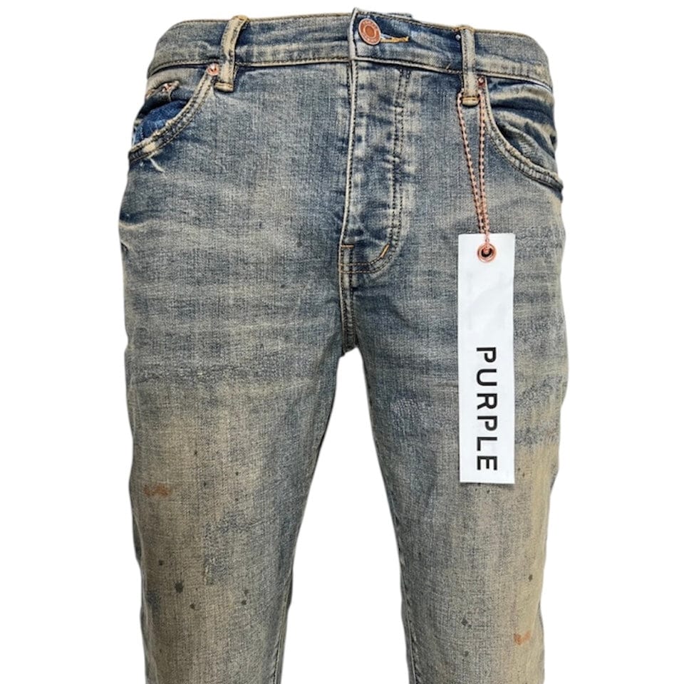 Purple Brand P001 Industrial Worn Dirty Denim (Dirty Mid Indigo) P001-IWID526 - Image 4
