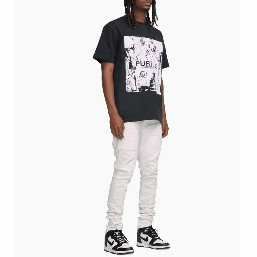 Purple Brand Playback Flock Black Beauty Heavy Jersey SS Tee (Black) - Image 3