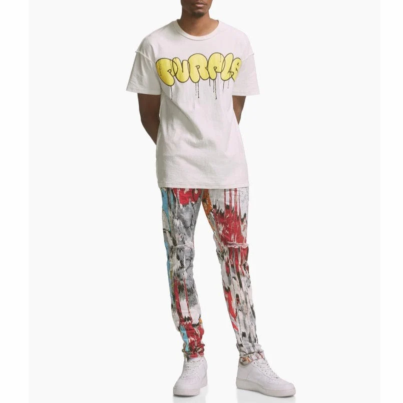 Purple Brand Puff Drip T Shirt (White) P101-JWDT223 - Image 2