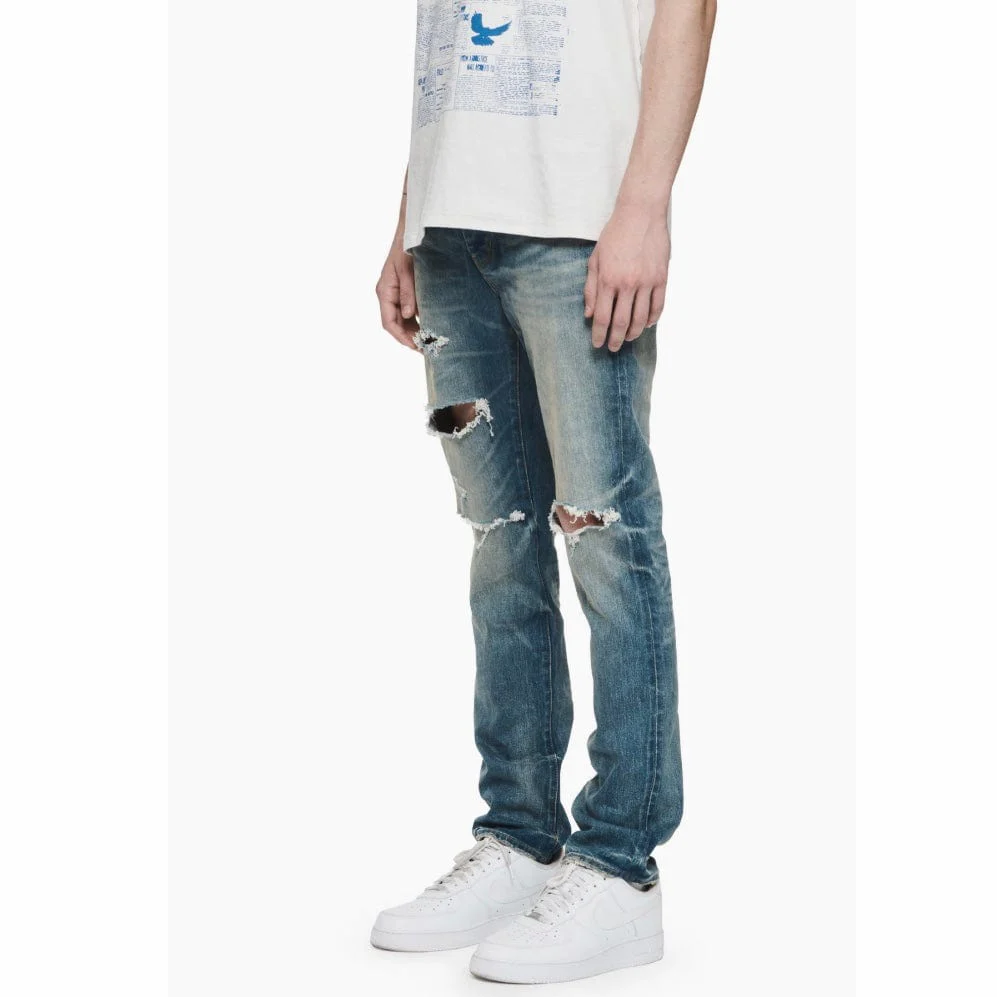 Purple Brand Vintaged Aged Indigo Blowout Jean (Mid Indigo) P005-VAIB323 - Image 2