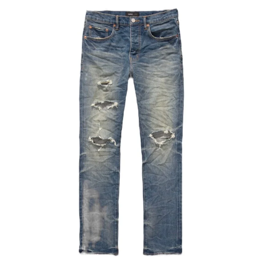 Purple Brand Vintaged Aged Indigo Blowout Jean (Mid Indigo) P005-VAIB323 - Image 4
