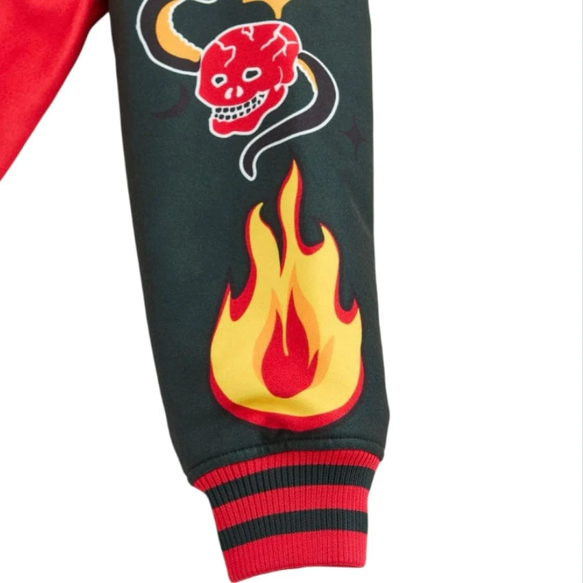 Reason Brand Work Hard Varsity Jacket (Red) RER5-009 - Image 3