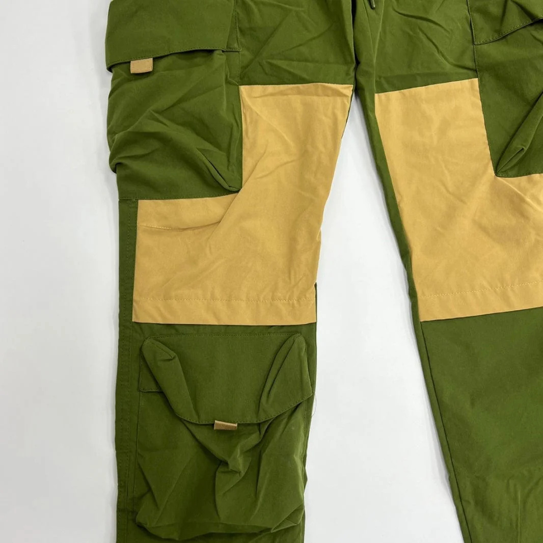 Rebel Minds Nylon Cargo Colorblock Pants (Olive) 122-431 - Image 8
