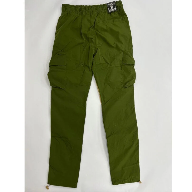 Rebel Minds Nylon Cargo Colorblock Pants (Olive) 122-431 - Image 9