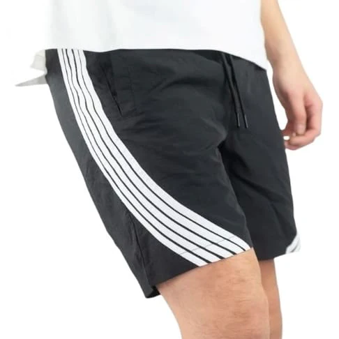 Rebel Minds Striped Nylon Shorts (Black) A00-14905 - Image 2