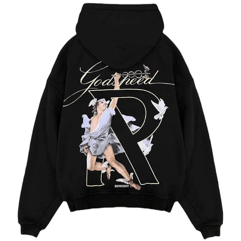 Represent Hermes Hoodie (Jet Black) MLM4230-001 - Image 2