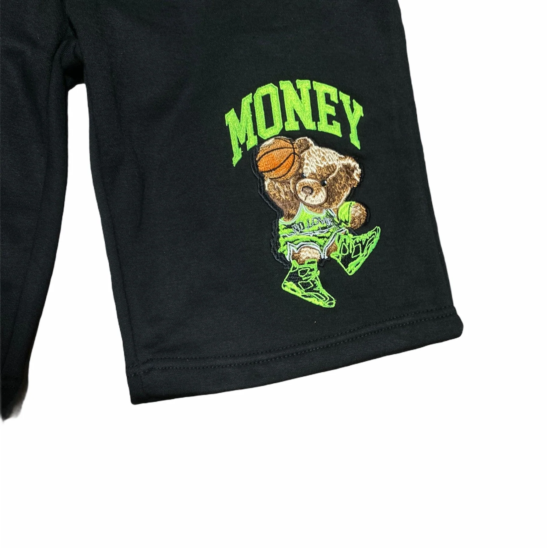 Retro Label 6s Electric Money Shorts (Black/Neon Green) RL6SEMSH - Image 2